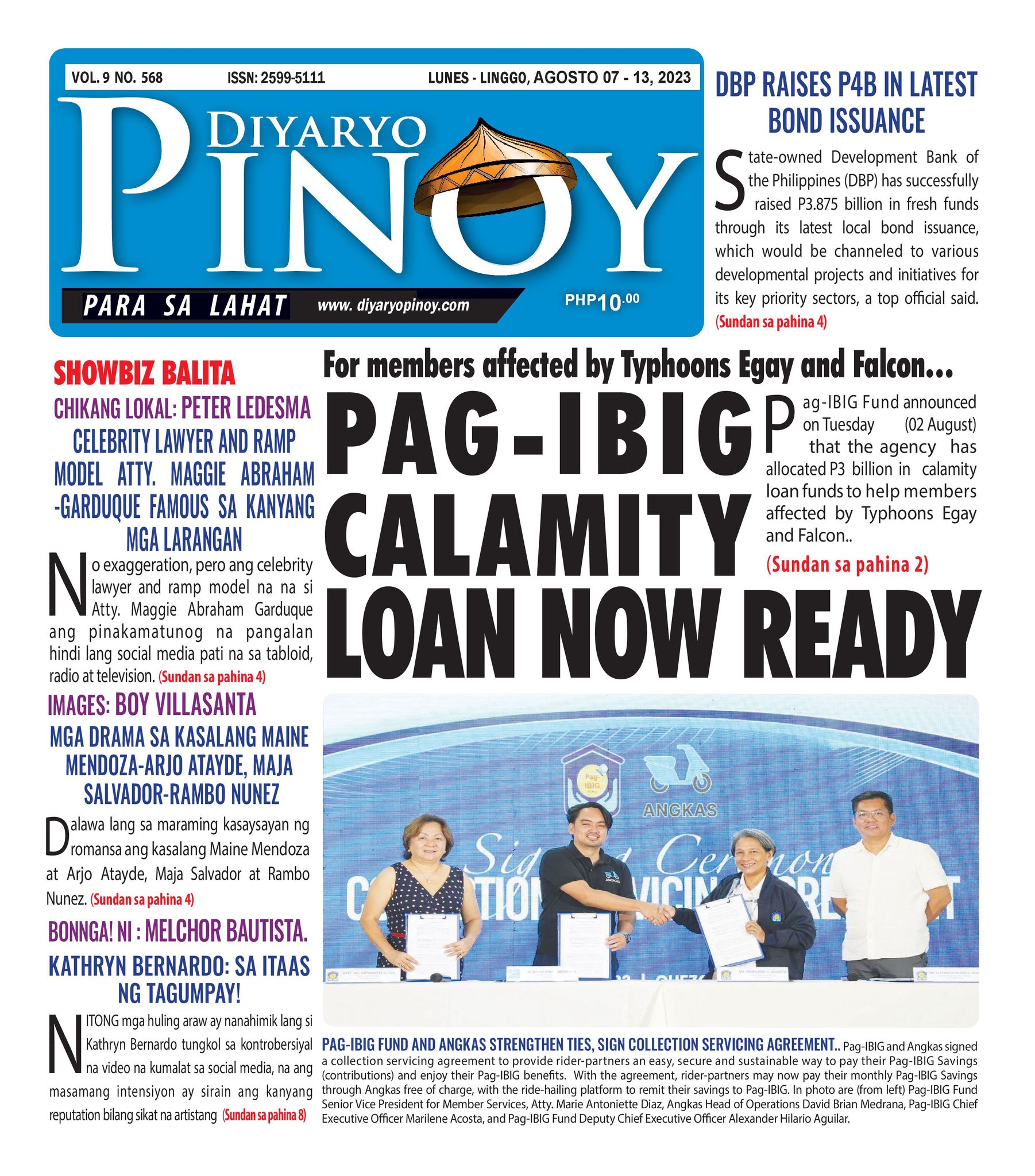 Diyaryo Pinoy – August 7 Issue