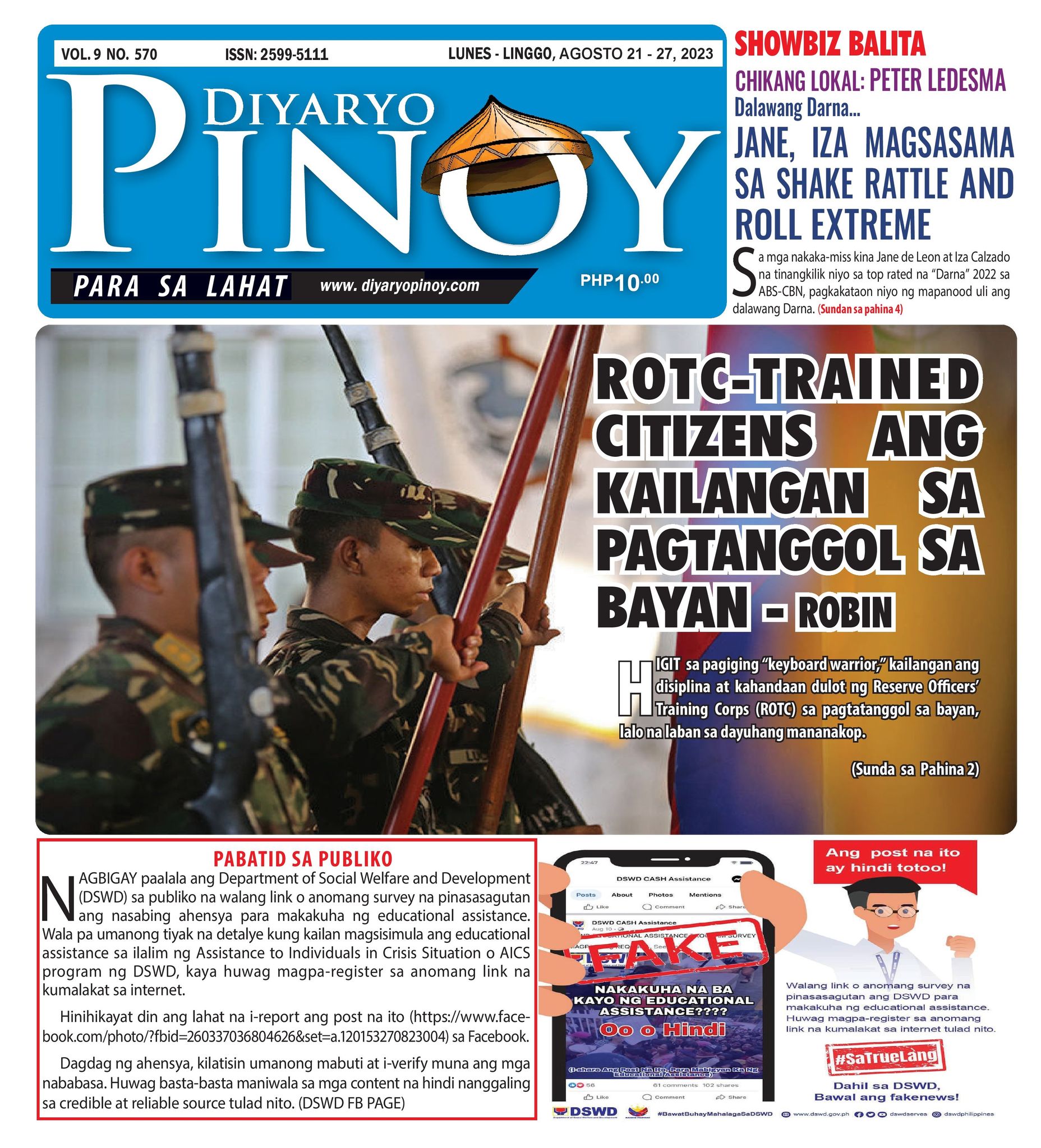 Diyaryo Pinoy – August 21, 2023 Issue