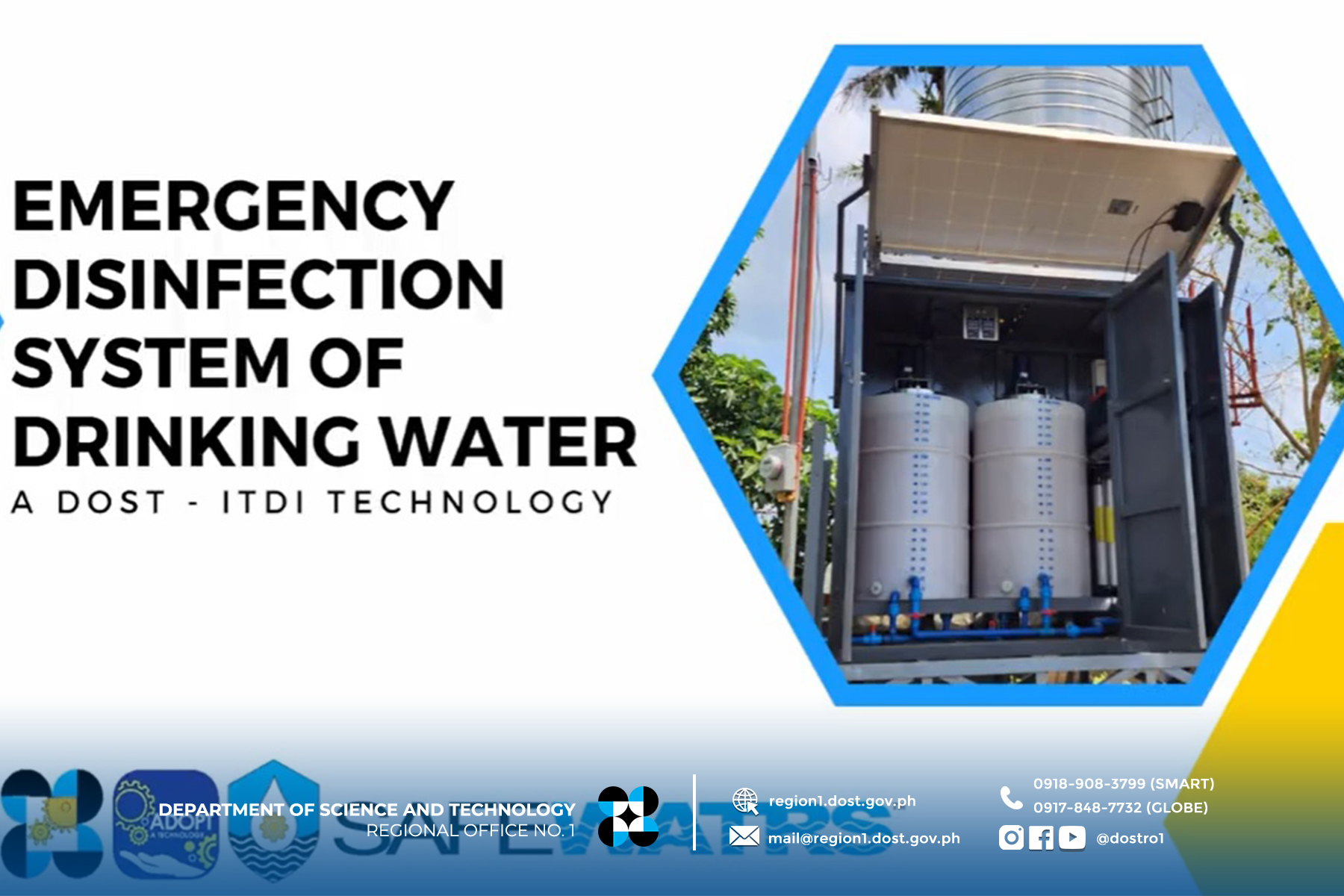 DOST 1 unveils DOST-ITDI’s technology, SAFEWTRS: Emergency Disinfection System of Drinking Water